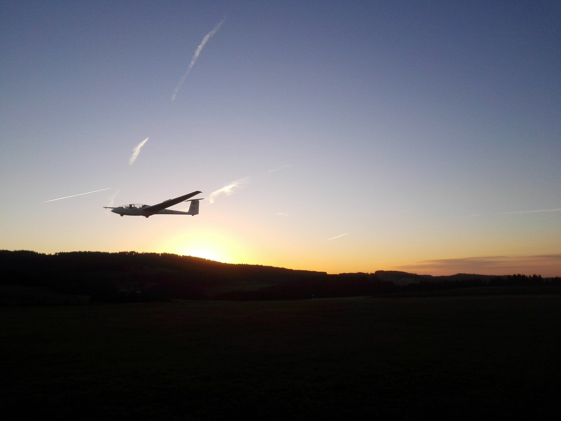 Blick aus dem Segelflugzeug über den Hotzenwald