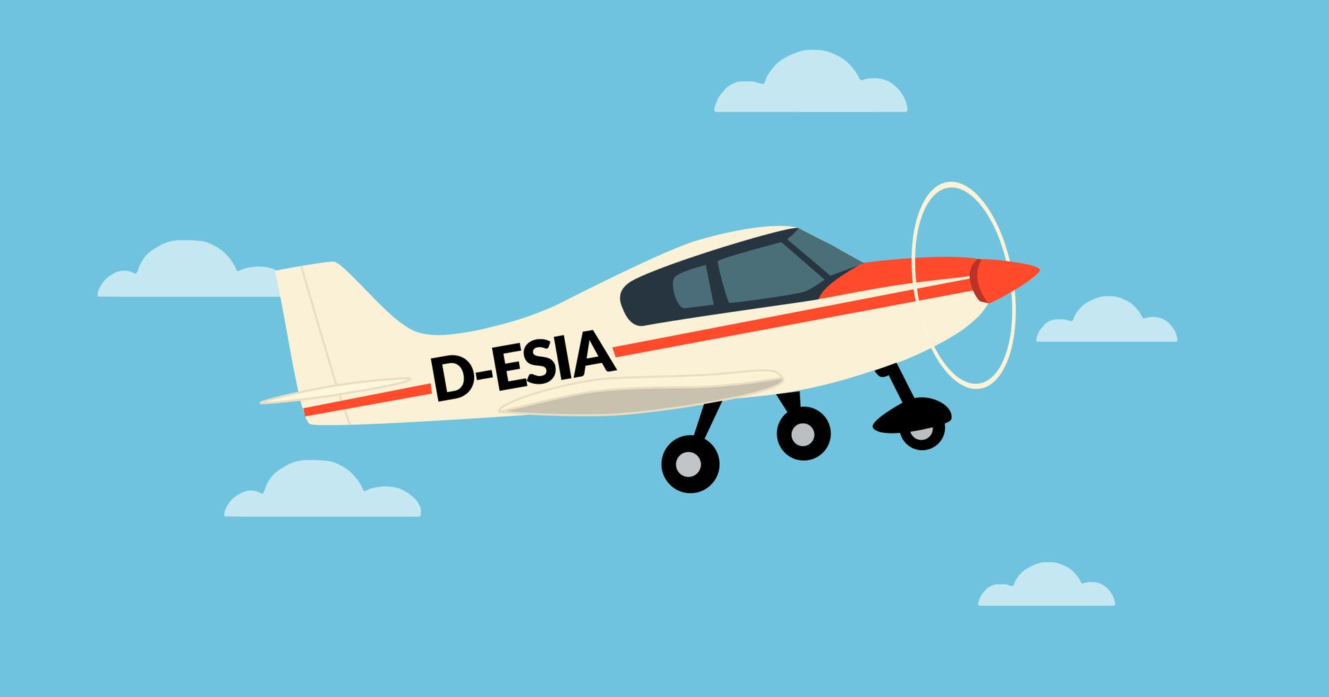 Eine Grafik der D-ESIA als Maskottchen für unseren Flugtag.
